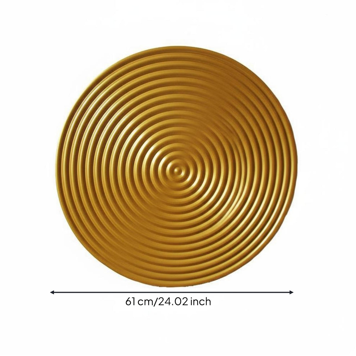 Round Metal Wall Decoration Large Circular Ribbed Wall Plaque Modern Style
