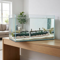 Textured Aquarium Cave Decorations, Distressed Green Fish Ornaments, Resin for Freshwater and Saltwater Environments