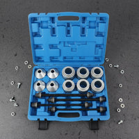 28 Pieces Heavy Duty Universal Bushing Removal Tool Set Sturdy Bushing Removal Installation Tool Portable Storage Case Universal Press and Pull Sleeve Kit for Auto Technicians, Mechanics, DIY Enthusiasts