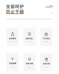 手绘陶瓷花瓶ins北欧轻奢客厅玄关民宿装饰品白瓷摆件厂供新款