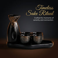 Ceramic Sake Set, Light Luxury Retro Style