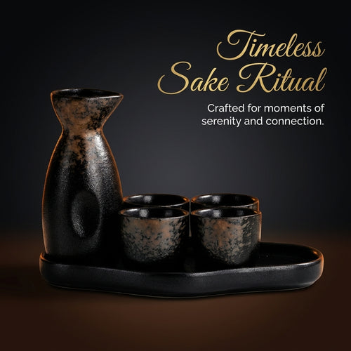 Ceramic Sake Set, Light Luxury Retro Style