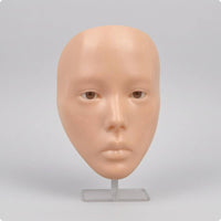 Silicone Makeup Practice Face Panel Flat Makeup Training Face Panel Beauty Tool Skin-Toned Easy to Clean