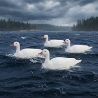 Textured Fullbody Snow Goose Decoy Sturdy Goose Floater Decoy One-Piece Fast Setup for Hunters, Pond, Garden