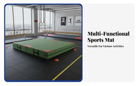 Thick Foam Landing Mat Sponge-Core Padding High Jump Cushion Versatile Thick Crash Pad for Gymnasts, Climbers, Dance Studio, Dojo, School
