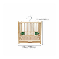 Square Bird Enclosure Handmade Wooden Bird Enclosure Includes Cups and Perches