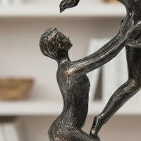 Gymnastics Lift Sculpture Timeless Home Accent Man Lifting Woman Statue Modern Design Abstract Couple Sculpture for Dancers, Office, Bookshelf