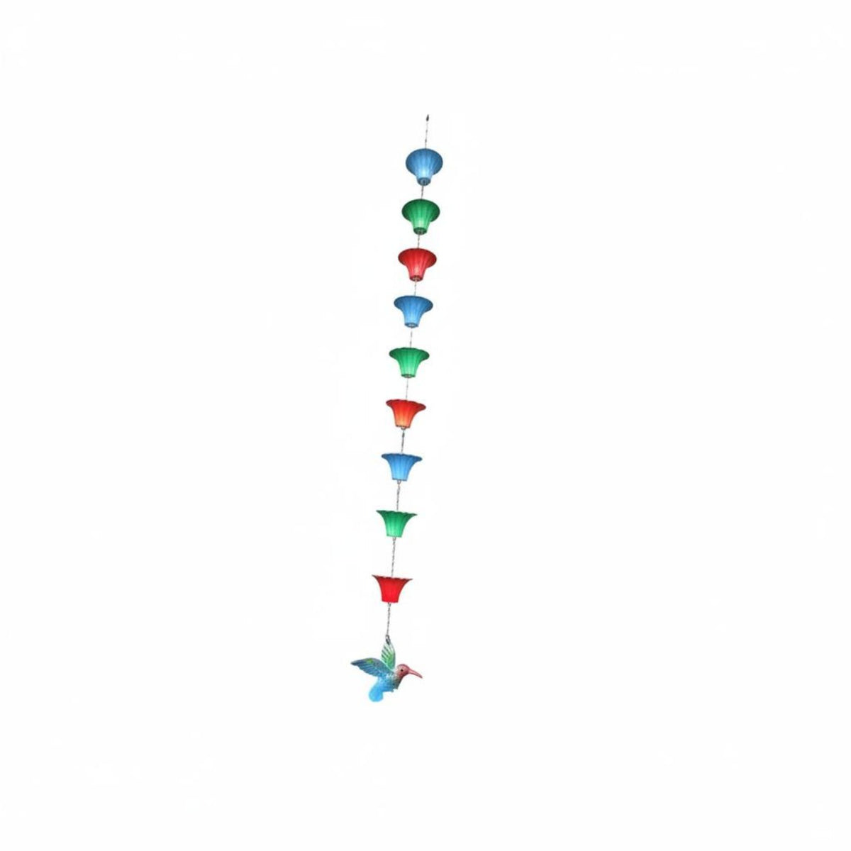 Rain Chain with Cups Weather Resistant Flower Cup Rain Chain Weatherproof