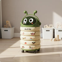 Trash Can Easy to Move Wheeled Waste Bin Gift Idea for Bedroom, Kids