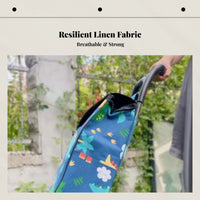 Cotton Linen Shopping Trolley, Foldable, Lightweight, Home, Stair Climbing