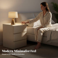 Nightstand with Drawers and Shelf Sintered Stone Top for Hallway, Students