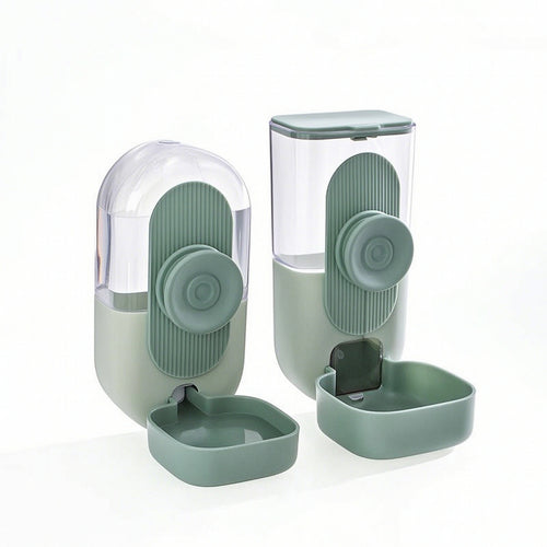 2 Pieces Cage-Mounted Feeder and Waterer Automatic-fillFed for Dog Crates, Pups