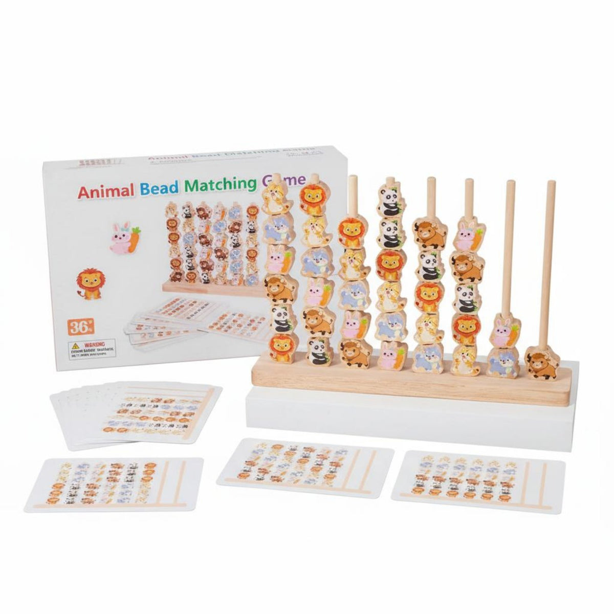 Cognitive Learning Child-Led Bead Matching Toy Fine Movement Skills Creature Bead Matching Game Hand-Eye Coordination Early Education for Toddlers, Kids, Preschoolers, Home, Preschool, Classroom