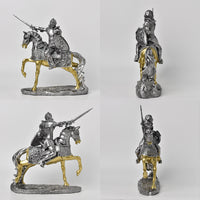 跨境热卖复古希腊骑马武士树脂摆工艺品创意铠甲武士马客厅装饰品