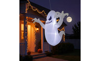 Hanging Inflatable Ghost Glowing Ghost with LED Lights Outdoor Halloween Decoration Indoor for Porch