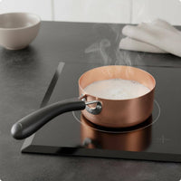 Single Handle Copper Pot Easy to Clean Small Copper Cooking Pot Anti-Scald Milk Pan for Induction Cooktop