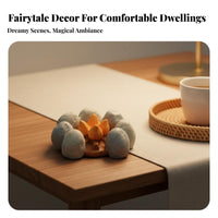 Cute Toadstool Figurine Handmade Craft Japanese Design Resin Ornament
