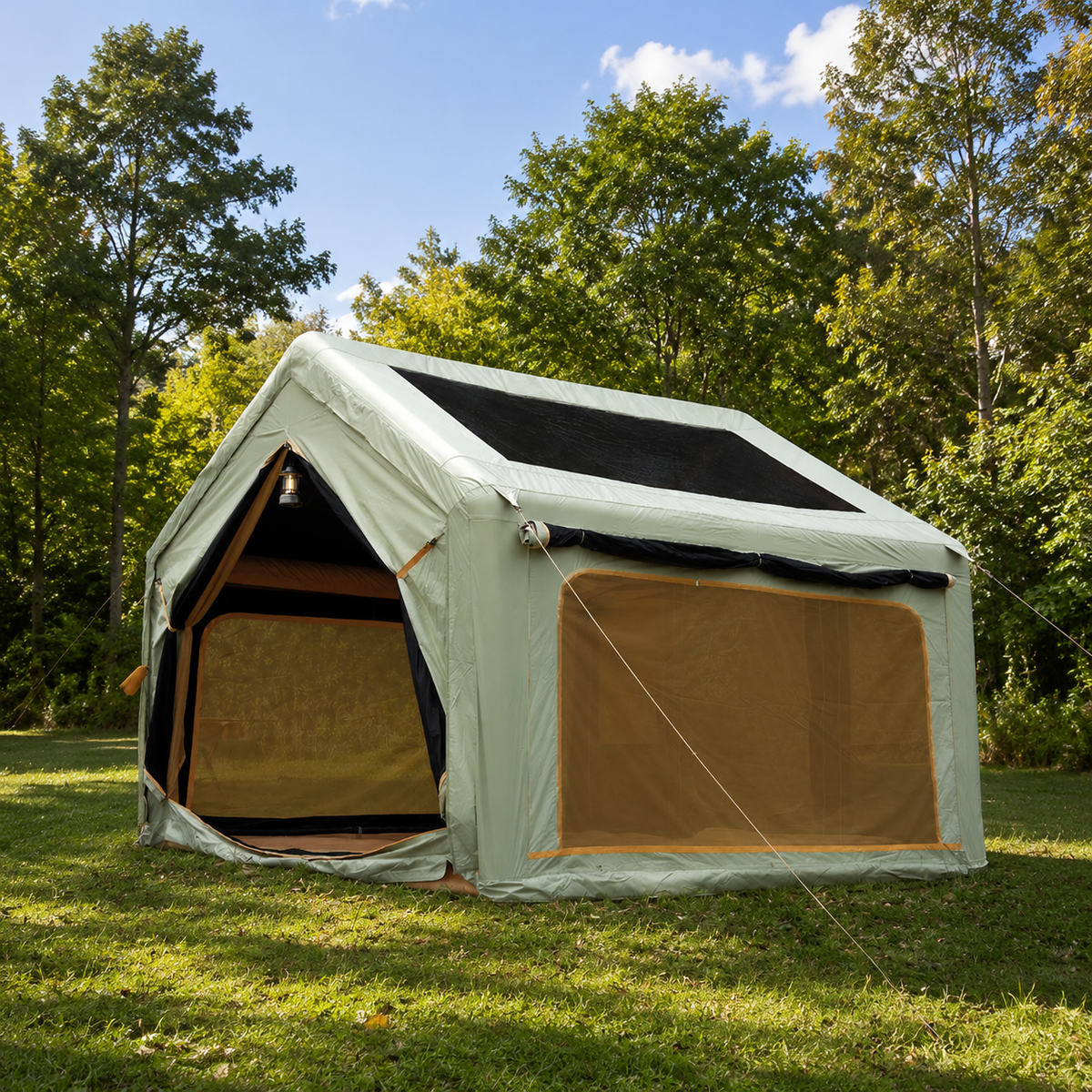 4-Person Tent, Automatic Inflatable Air Tent, 3000mm Waterproof, Oxford Fabric, 4-Season Compatible, Camping, Outdoor