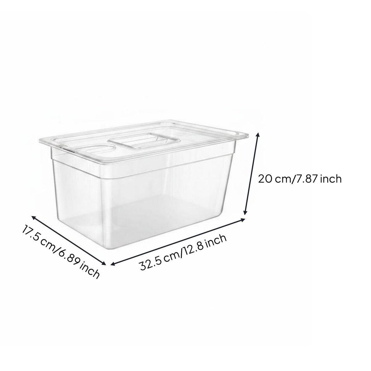 Sous Vide Container with Lid Food Grade Plastic Kitchenware Heat Resistant