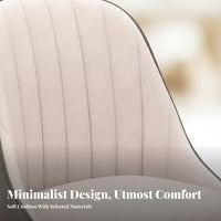 Upholstered Task Chair Ergonomic Upholstered Makeup Seat Easy Assembly for Teens