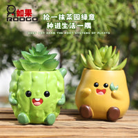 Creative Vegetable Cartoon Flower Pot Resin Succulent Planter for Office Desk