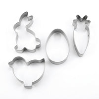Stainless Steel Easter Cookie Rust-Resistant Fondant Sturdy Metal Batter Form for Home Cooks, Parents, Family Activities, Food Cooking, Kitchen