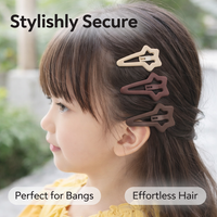 Metal for Women Set of 3, Matte Finish for Fringe and Daily Wear, 5cm Small Styling Accessories