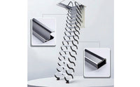 Space-Saving Telescopic Loft Staircase Foldable Folding Attic Ladder Telescoping Pull-down Loft Ladder Safe for Duplex