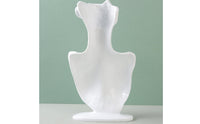 4 Pieces Smooth Jewelry Mannequin Display Set White Bust Holder Versatile Necklace Bust Mannequin Sturdy for Jewelers