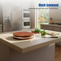 Durable Wood Chopping Board, Ironwood Microbial Resistant, Thickened, Kitchen Cutting Board, Double-Sided Wood