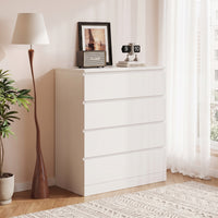 Chest of Drawers Flat-Fronted Drawer Chest Modern Storage Cabinet for Bedroom, Living Room
