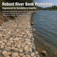Gabion Mesh 100x100cm, Galvanised Wire Mesh Cages, Stone Baskets for Retaining Wall, Flood & Slope Protection