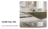 levitating visual effect Acrylic Leg Coffee Table Minimalist Living Space Design Room Furniture Modern visual Artistic Centerpiece for Interior Decorators, Designers, residents, Lounge Area, Office Reception, Den, Apartment