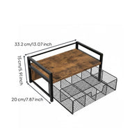 Tabletop Organizer Rack Rectangular Multi-Compartment Desk Organizer With