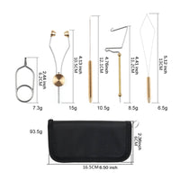 6 Pieces Fly Hook Lure Making Set Portable Fly Tying Starter Kit for Beginners