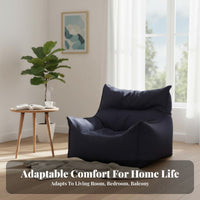 Single-Person High-S Evergreen Lounger Comfortable Design Ruched Floor Lounger Easy to Move Full Physique Support for Balcony