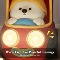 Bear in-Car Side Table Playful Design Nightstand Stable Base for Children