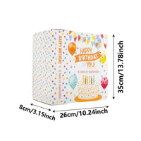 Twelve-Day Delightful Present Container Easy to Assemble Birthday Anticipation Calendar Box Festive Print for Kids