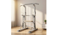 Domestic Exercise Rig Station Adjustable Pull Exercise Rig with Resistance Bands Multi Grip Station with Auxiliary Base for Fitness Enthusiasts