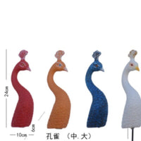 孔雀头酒店大圆餐桌转盘中间布置餐桌宴会花艺会议仿真花装饰摆件