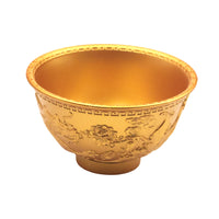 Dragon and Phoenix Bowl Wealth Bowl Decorative Rotating Desktop Office Small Ornament Gold Bowl Craft
