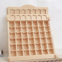 Card Display Rack with Dividers Stable Wooden Display Stand Versatile Organizer for Desk