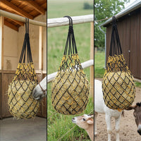 2 Pieces Slow Feed Hay Net Heavy Duty Hay Net with Hanging Loops Long-Lasting