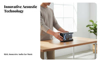 Bluetooth Connectivity Light-up Party Speaker Powerful Bass Transparent Light-up Speaker Portable Design Wireless Sound Box Built-in Subwoofer for Music Lovers, Tech Enthusiasts, Gaming, Parties, Outdoor, Desktop Setup