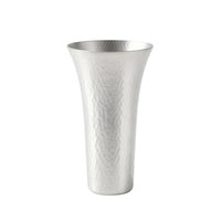 Metal Vase Small Hammered Vase Minimalist Vessel for Entryway, Office