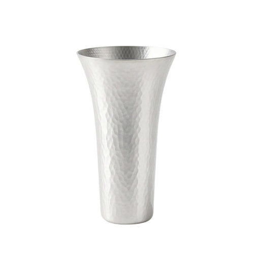 Metal Vase Small Hammered Vase Minimalist Vessel for Entryway, Office