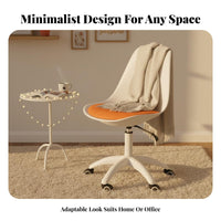 Armless Rolling Task Chair Space-Saving Office Furniture Easy to Clean for Women