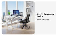 Spacious Desktop Gaming Desk with Storage Shelves Multi-Functional Desk with Storage Shelves Sturdy Construction Computer Table Stable Structure for Students, Gamers, Home Workers, Study Room, Dormitory, Bedroom