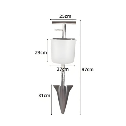 Deep Root Fertilizer Tool Heavy Duty Gardening Equipment Large Capacity Hopper
