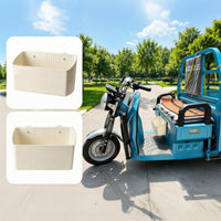 Thickened Tricycle Storage Box Rectangular Storage Box with Adhesive Hooks Sturdy Tricycle Basket Minimal Maintenance for Commuters